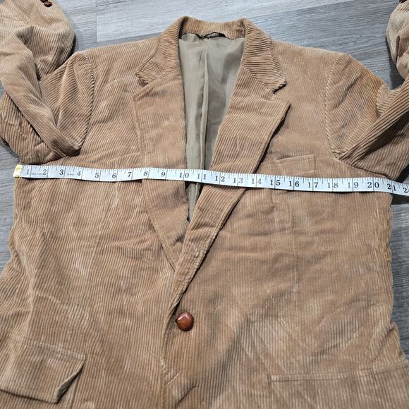 Vintage Westchester Classic Tan Corduroy Button Up Blazer Jacket - Picture 5 of 8